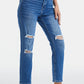 BAYEAS Full Size Distressed High Waist Mom Jeans