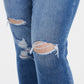 BAYEAS Full Size High Waist Distressed Cat's Whiskers Straight Jeans