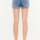 Kancan Distressed Raw Hem High Waist Denim Shorts