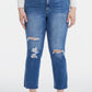 BAYEAS Full Size High Waist Distressed Cat's Whiskers Straight Jeans