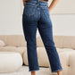 RFM Crop Dylan Full Size Tummy Control Distressed High Waist Raw Hem Jeans