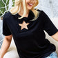 BiBi Star Cutout Short Sleeve T-Shirt