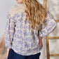 Hailey & Co Full Size Lace Detail Printed Blouse