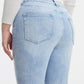 BAYEAS Full Size High Waist Raw Hem Washed Straight Jeans