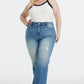 BAYEAS Full Size Ultra High-Waist Gradient Bootcut Jeans