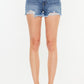 Kancan Distressed Raw Hem High Waist Denim Shorts