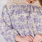 Hailey & Co Full Size Lace Detail Printed Blouse