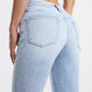 BAYEAS Full Size High Waist Raw Hem Washed Straight Jeans