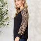 Celeste Full Size Leopard Round Neck Long Sleeve T-Shirt